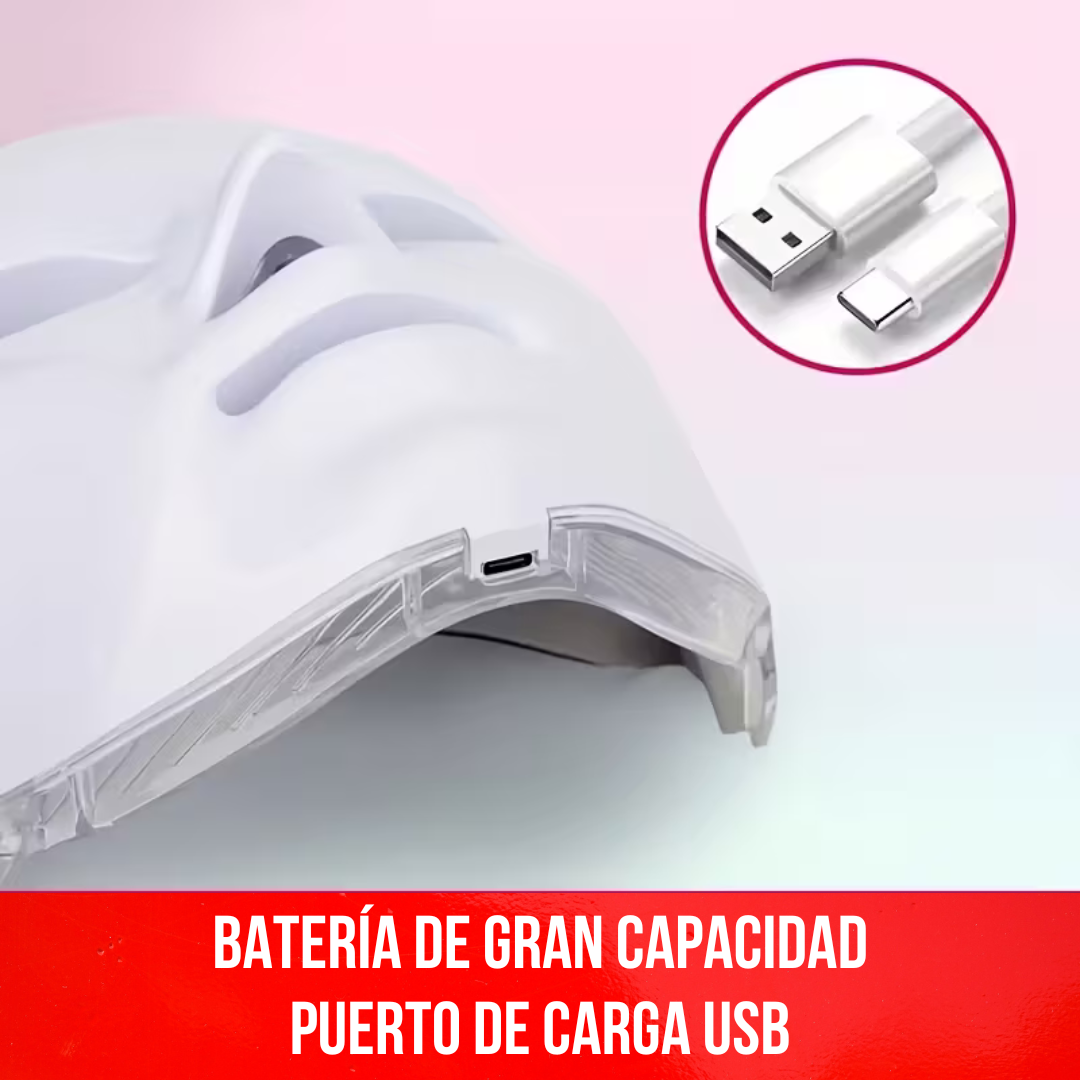 Máscara facial LED