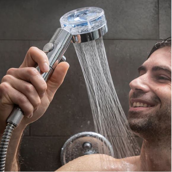 Ducha de Alta Presión con Hélice Turbo 360° + Filtro Purificador
