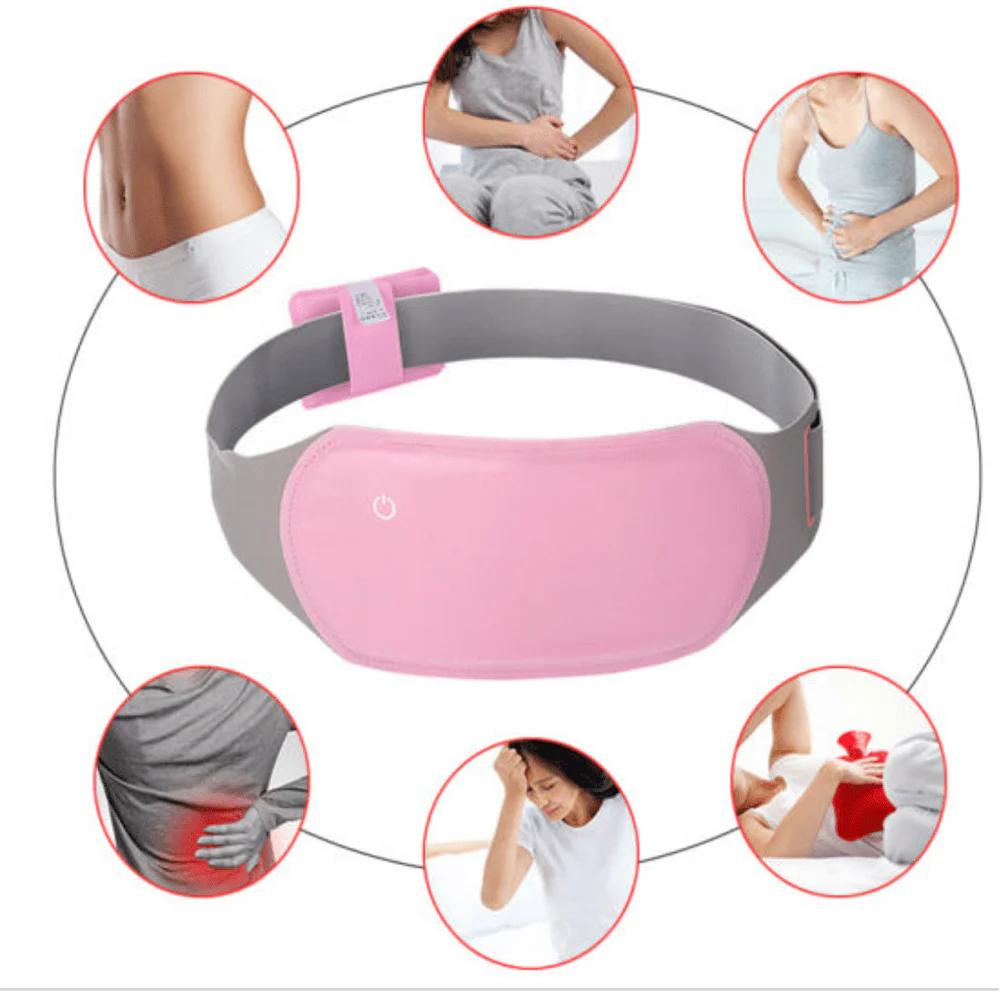 Cinturón térmico portátil para alivio menstrual y lumbar (3 niveles de calor | 3 modos de masaje)